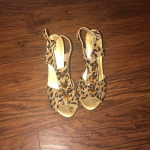 Cheetah Rhinestone Wedges